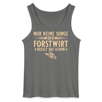 Forester already arranges this - lumberjack - Gildan Men’s Tank Top - charcoal grey - Front - AI Model Male 185 dark (185cm)