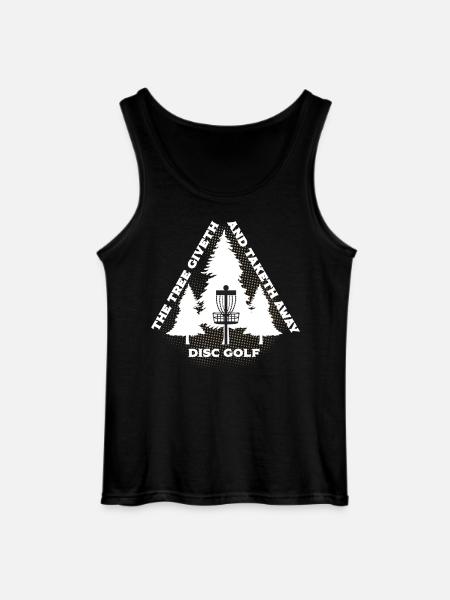 Disc Golf The Tree Giveth And Taketh Away - Gildan Men’s Tank Top - black