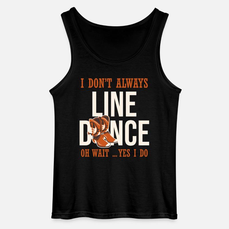 I don't always line dance - Gildan Men’s Tank Top - black