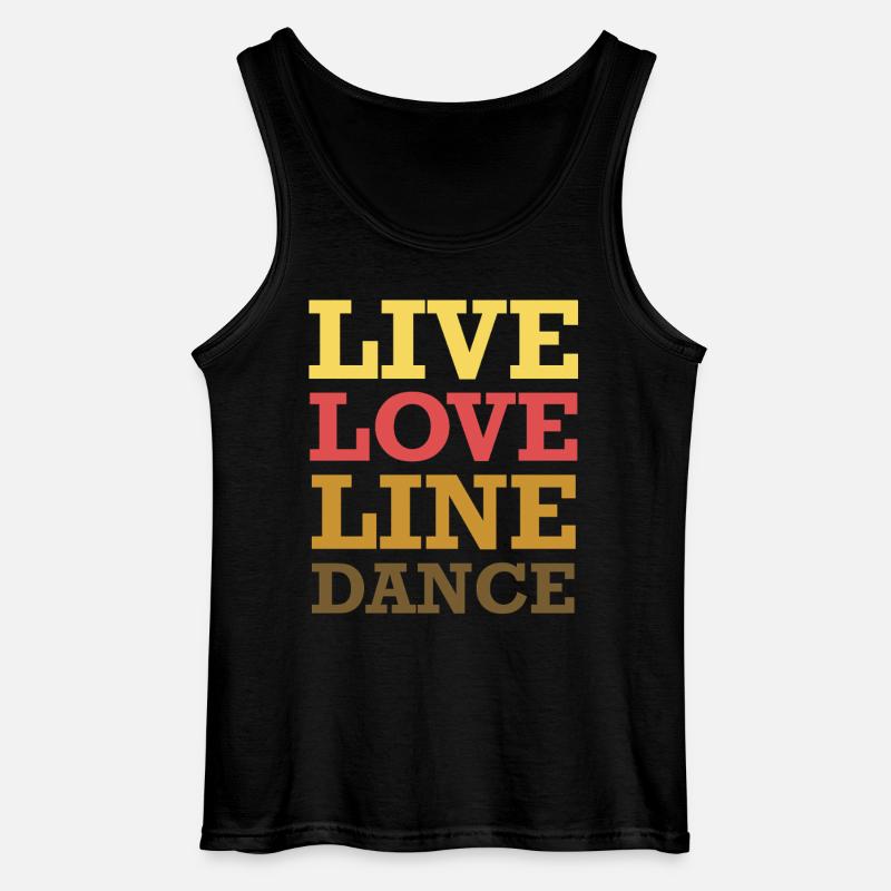 Live Love Line Dance - Gildan Männer Tank Top - Schwarz