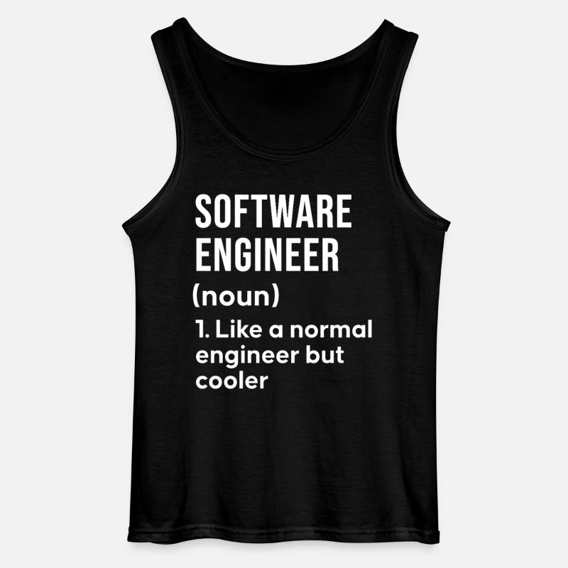 Software Engineer Spruch Shirt - Gildan Männer Tank Top - Schwarz