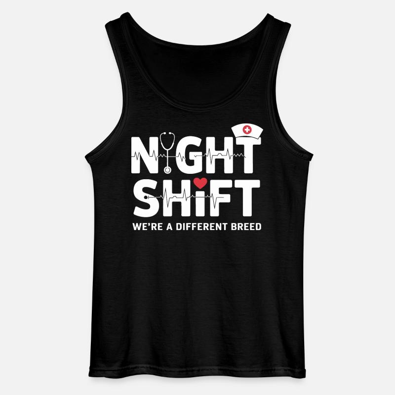 NachtSchicht Herzpfleger – Different Breed - Gildan Männer Tank Top - Schwarz