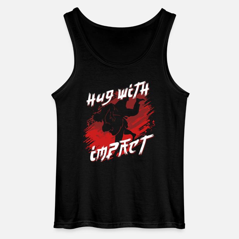 Judo Kampfsport Hug With Impact - Gildan Männer Tank Top - Schwarz