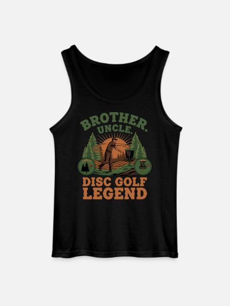 Brother Uncle Disc Golf Legend Scenic - Gildan Men’s Tank Top - black