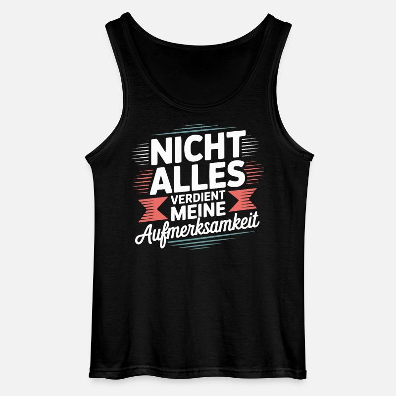 Not everything deserves attention - Gildan Men’s Tank Top - black