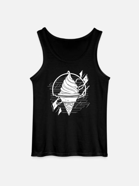Softeis Zeichnung - Gildan Men’s Tank Top - black