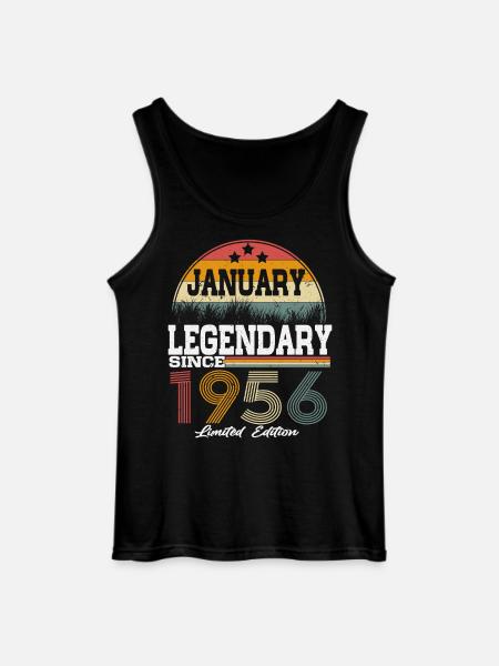 Legends-were-born-in-January-1956 - Gildan Men’s Tank Top - black