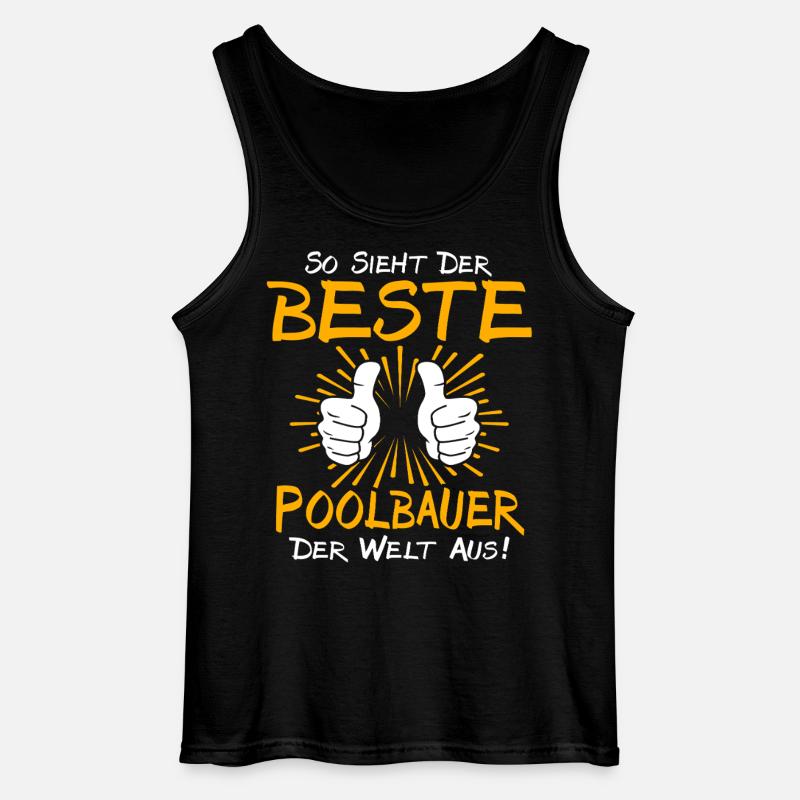 Poolbauer Geschenkidee - Gildan Männer Tank Top - Schwarz