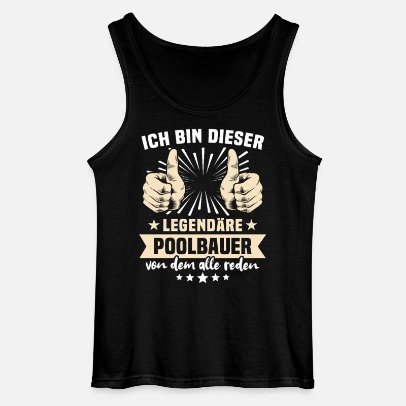Pool Builder Sayings - Gildan Men’s Tank Top - black