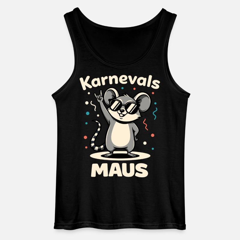 Karneval Rockmusik Karnevalsmaus Niedlich - Gildan Männer Tank Top - Schwarz