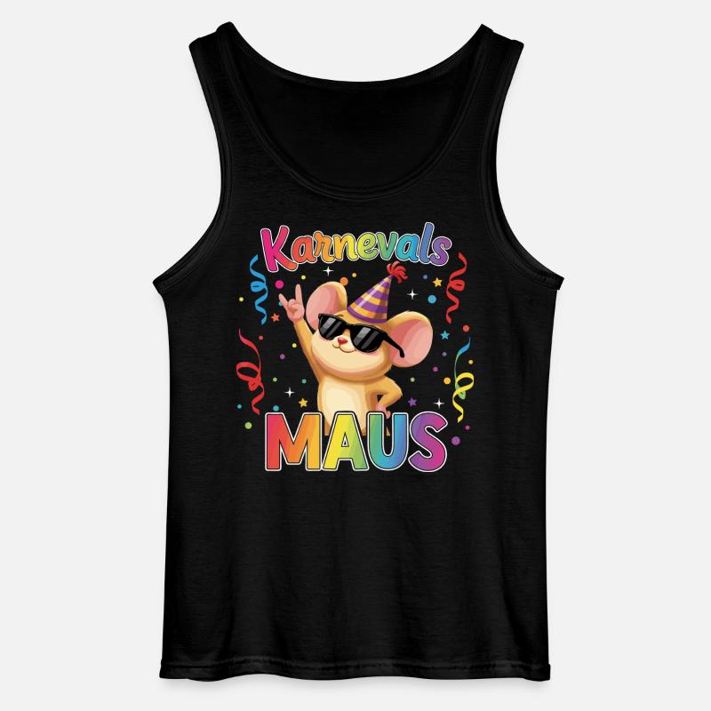 Karnevalsmaus Köln Karneval Rock Geschenk - Gildan Männer Tank Top - Schwarz