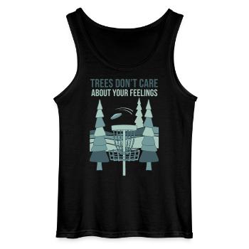 Bäume kümmern sich nicht um deine Gefühle Disc Golf - Gildan Männer Tank Top - Schwarz - Vorne - AI Model Male 185 dark (185cm)