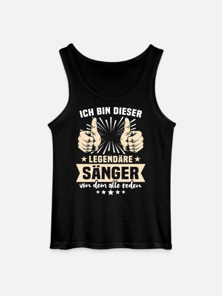 Sänger Sprüche - Gildan Männer Tank Top - Schwarz
