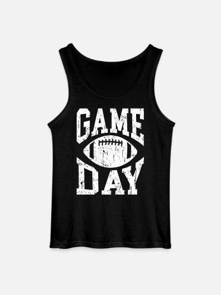 Game Day Football - Gildan Men’s Tank Top - black