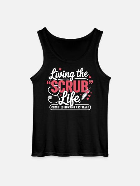 Living the Scrub Life - Gildan Men’s Tank Top - black