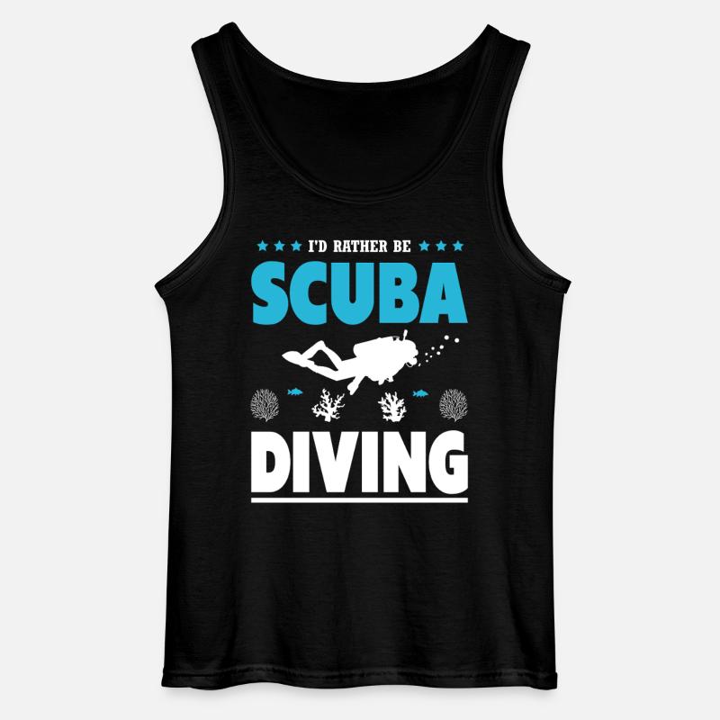 Lustiges Taucher Design - Gildan Männer Tank Top - Schwarz