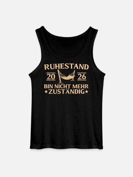 Ruhestand 2026 Abschiedsgeschenk Rente - Gildan Männer Tank Top - Schwarz