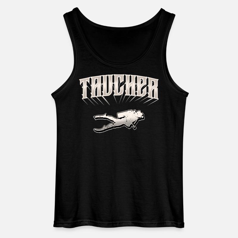 Taucher Tauchen - Gildan Männer Tank Top - Schwarz