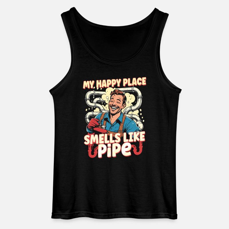 Pipe Layer Pipeline Builder - Gildan Men’s Tank Top - black