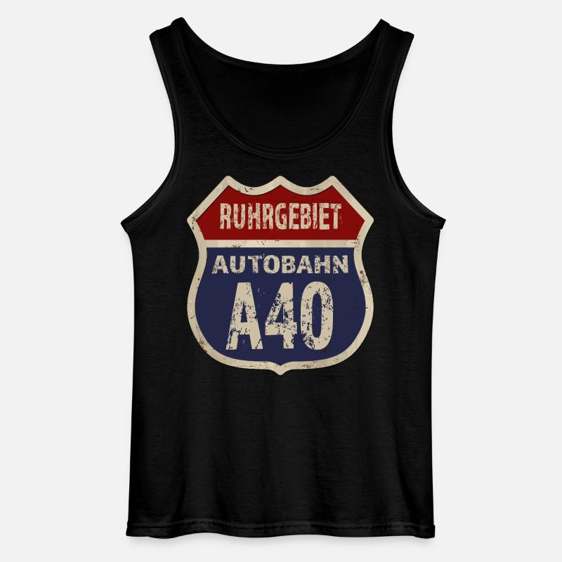 A40 - Ruhrgebiet - Gildan Männer Tank Top - Schwarz