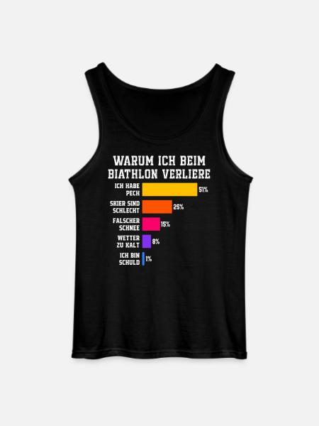 Biatlon Hvorfor jeg taber i skiskydning - Gildan tanktop til mænd - sort