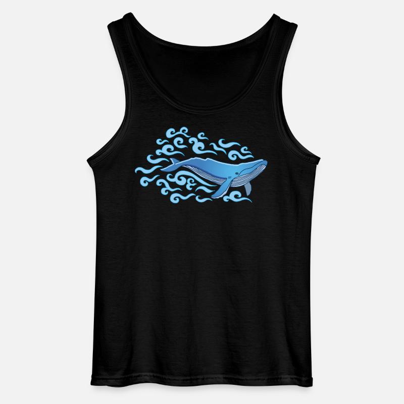 Den blåhval - Gildan tanktop til mænd - sort