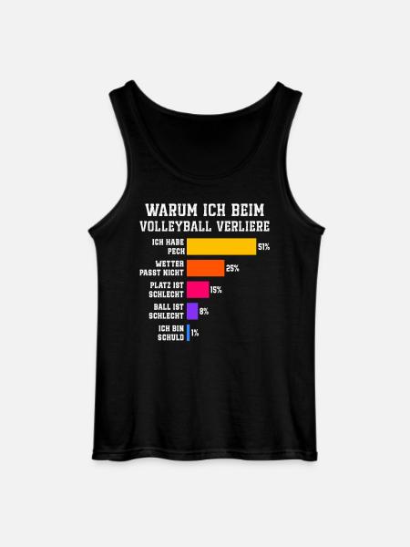 Why I lose at volleyball Volleyball - Gildan Men’s Tank Top - black