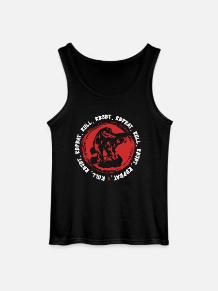 Judo Martial Arts Roll Reset Repeat - Gildan Men’s Tank Top - black