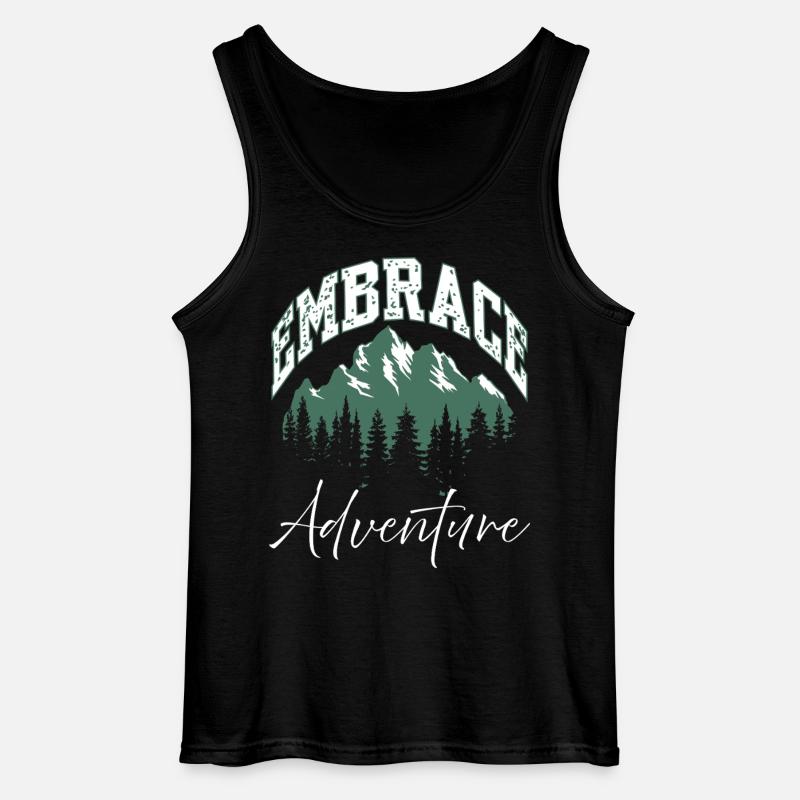 Umarme das Adventure Mountain Logo - Gildan Männer Tank Top - Schwarz