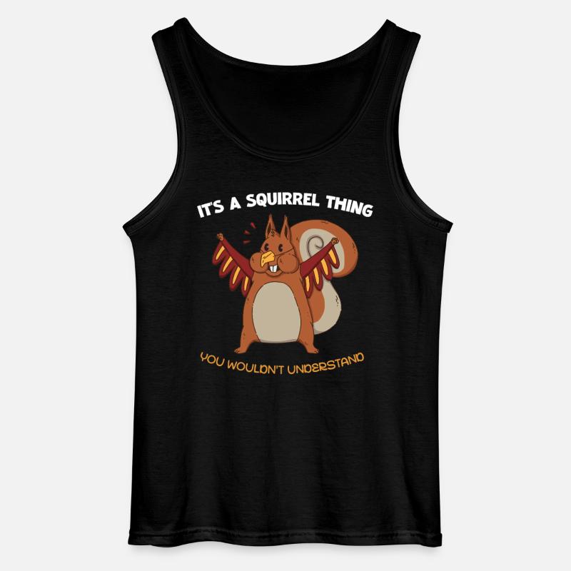 Flügel-Eichhörnchen Spruch - Gildan Männer Tank Top - Schwarz