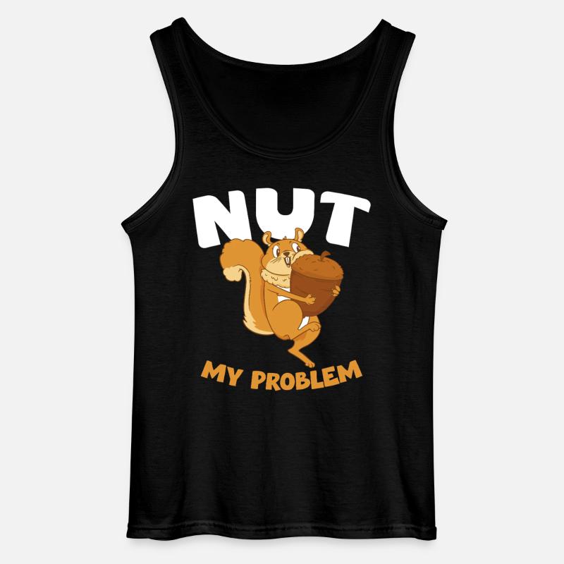NUT MY PROBLEM Eichhörnchen - Gildan Männer Tank Top - Schwarz