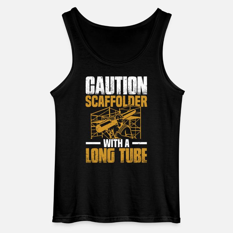  Scaffold Installer Builder Worker Construction - Gildan Men’s Tank Top - black