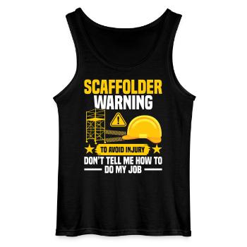  Scaffolding Planks Construction Worker Scaffold - Gildan Men’s Tank Top - black - Front - AI Model Male 185 dark (185cm)
