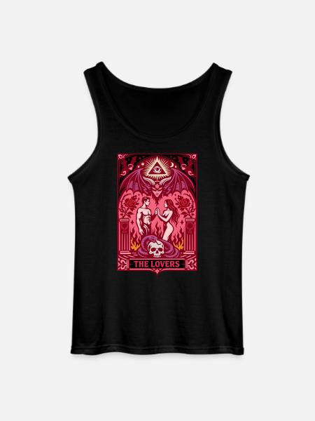 The Lovers | Tarot Gothic | Valentine's Day - Gildan Men’s Tank Top - black