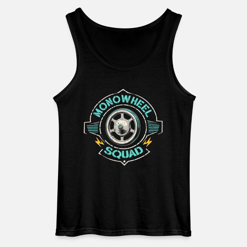 Monowheel Squad Monocyclist - Gildan Men’s Tank Top - black
