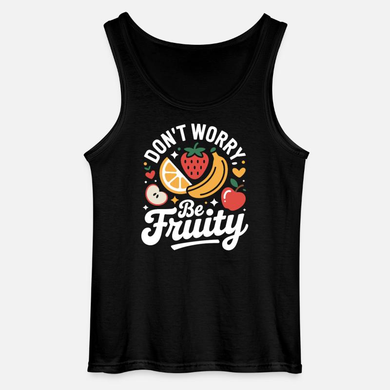 Don't Worry Be Fruity - Gildan Männer Tank Top - Schwarz