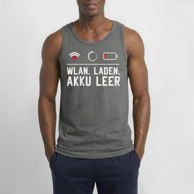 Coder WiFi. LOADING. BATTERY EMPTY FUNNY Gildan Men’s Tank Top