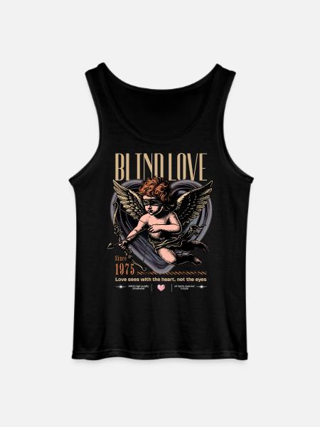 Blind Love 1975 Retro Cupid - Gildan Männer Tank Top - Schwarz