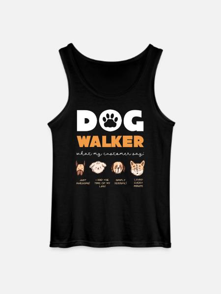 Dog Walker Quotes Collection - Gildan Men’s Tank Top - black