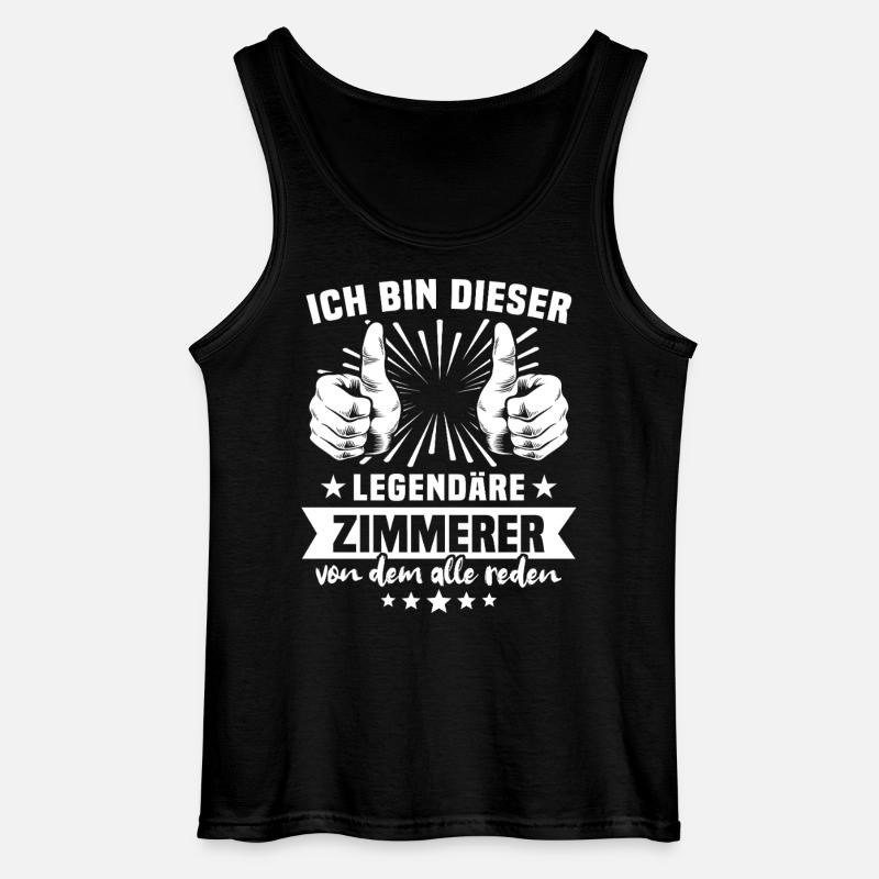 Zimmerer Legende - Gildan Männer Tank Top - Schwarz
