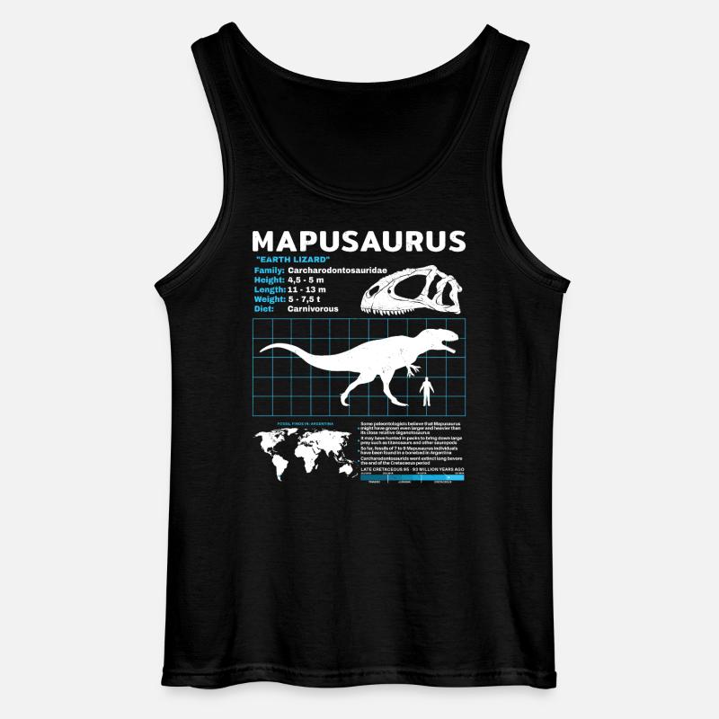 Mapusaurus Fact Sheet - Gildan Men’s Tank Top - black
