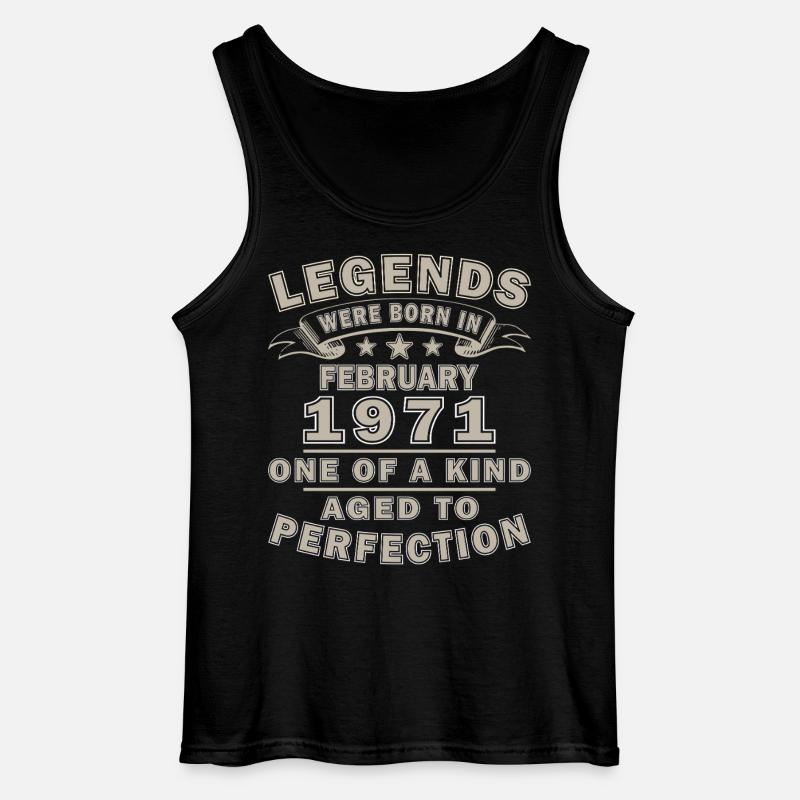 Februar 1971 - Geschenk Februar 1971 - Gildan Männer Tank Top - Schwarz