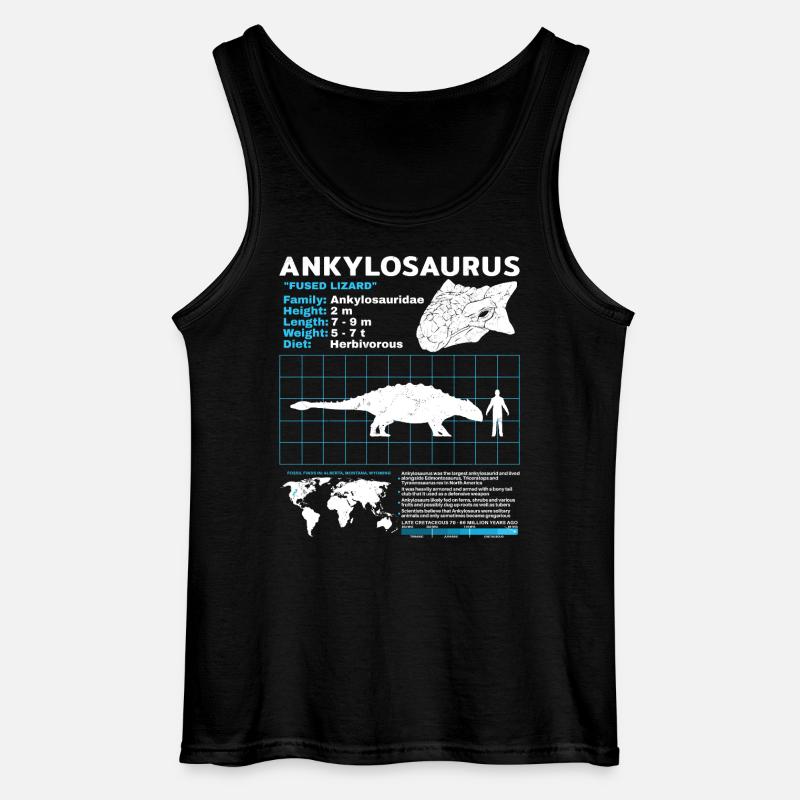 Ankylosaurus Fact Sheet - Gildan Männer Tank Top - Schwarz