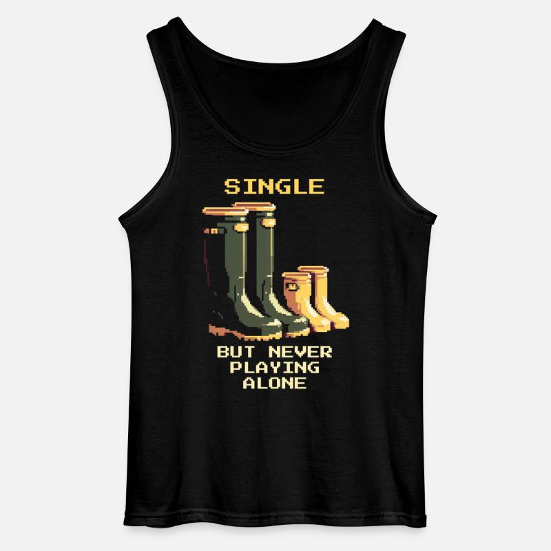 Single, ma mai da solo | Genitore single - Canotta da uomo Gildan - nero