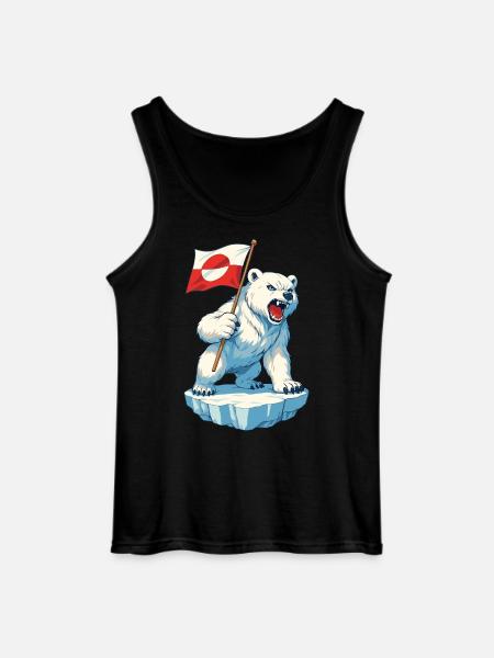 Grønlands flag Grønland er ikke til salg - Gildan tanktop til mænd - sort