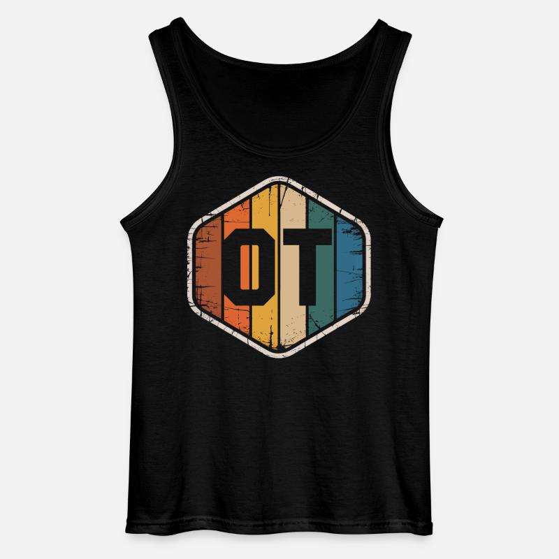 Retro OTI Schild Farbenvielfalt - Gildan Männer Tank Top - Schwarz