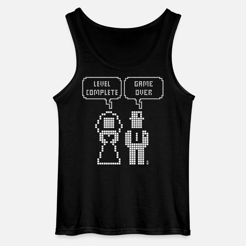 Level Complete – Game Over (Bryllupspolterabend Pixel W) - Gildan tanktop til mænd - sort