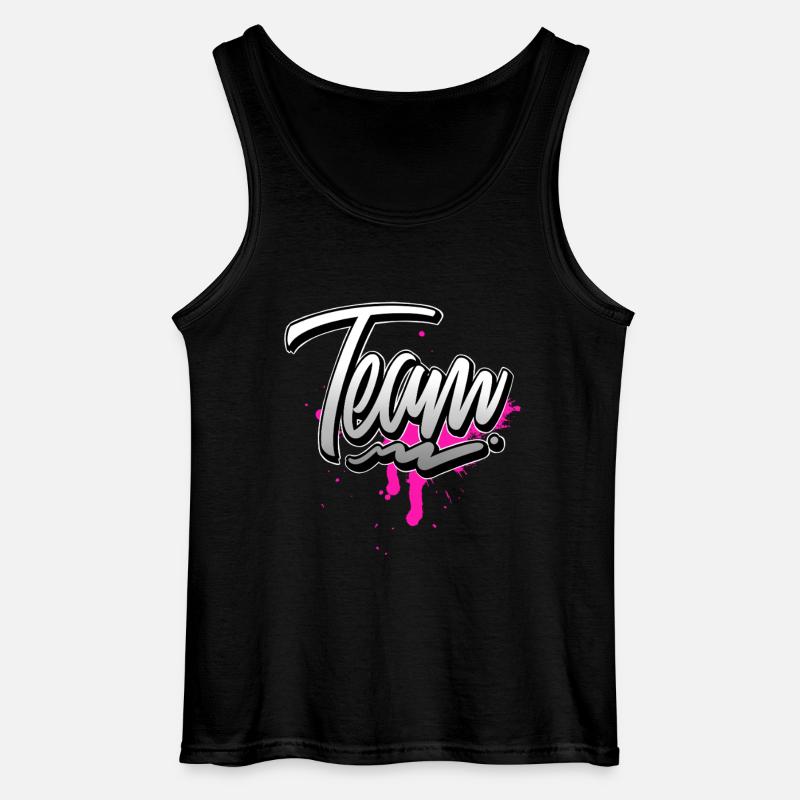 Team Rosa - Gildan Männer Tank Top - Schwarz