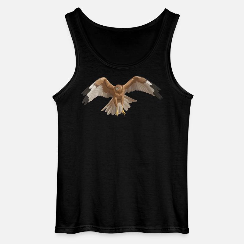 Marsh Harrier Circus aeruginosus - Gildan Men’s Tank Top - black