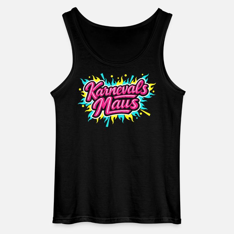 Karnevalsmaus Lustig Süß Party Geschenk - Gildan Männer Tank Top - Schwarz